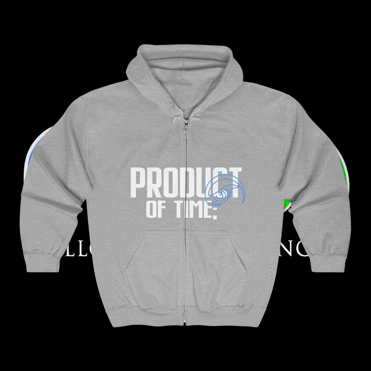 Product of Time Zip Hoodie — Blue