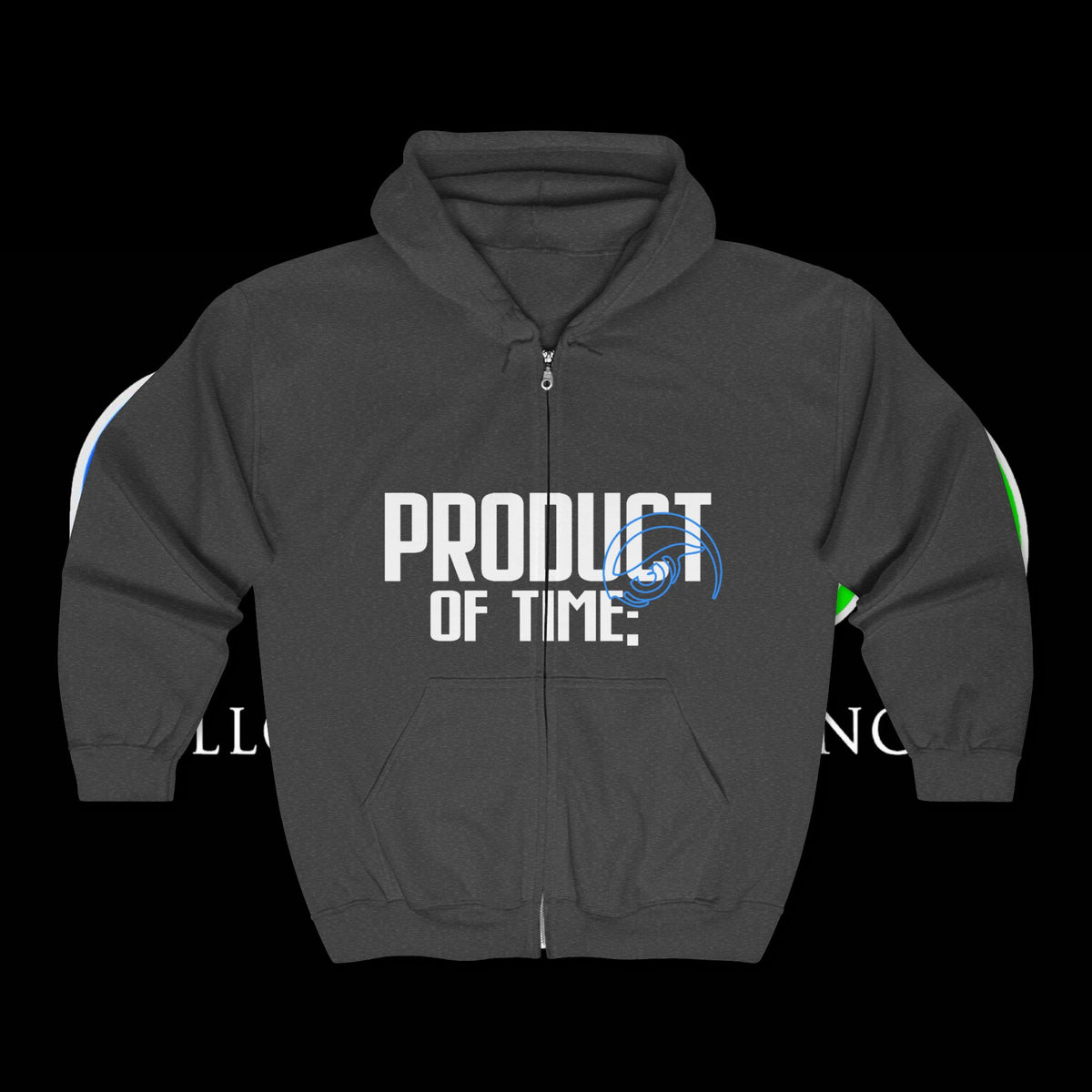 Product of Time Zip Hoodie — Blue