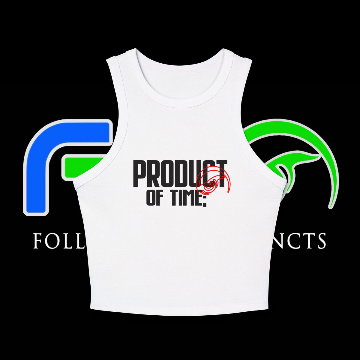Product of Time Racer Crop Tank — Red