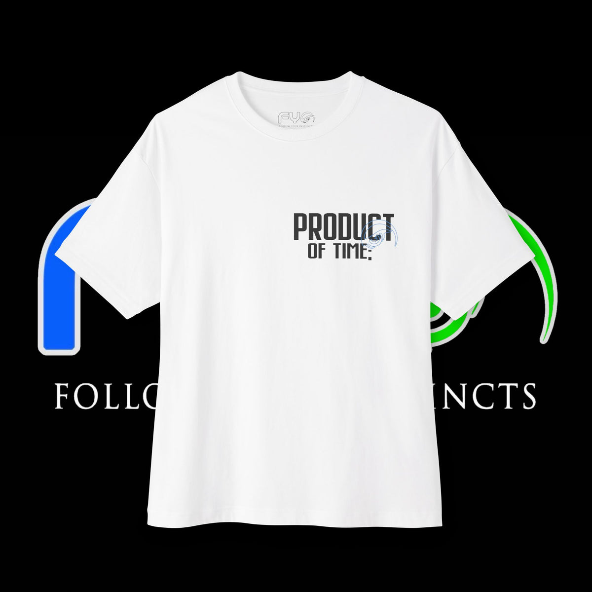 Product of Time Boxy Tee — Light Blue