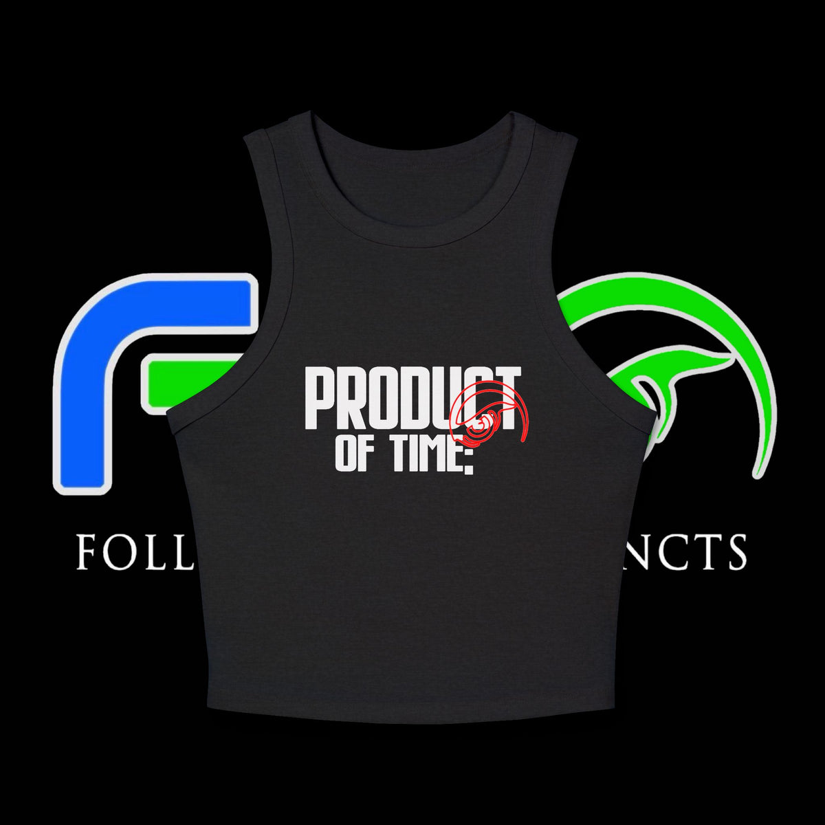 Product of Time Racer Crop Tank — Red