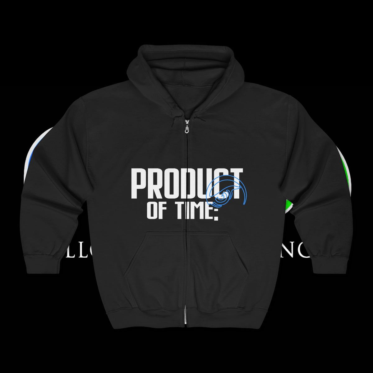 Product of Time Zip Hoodie — Blue