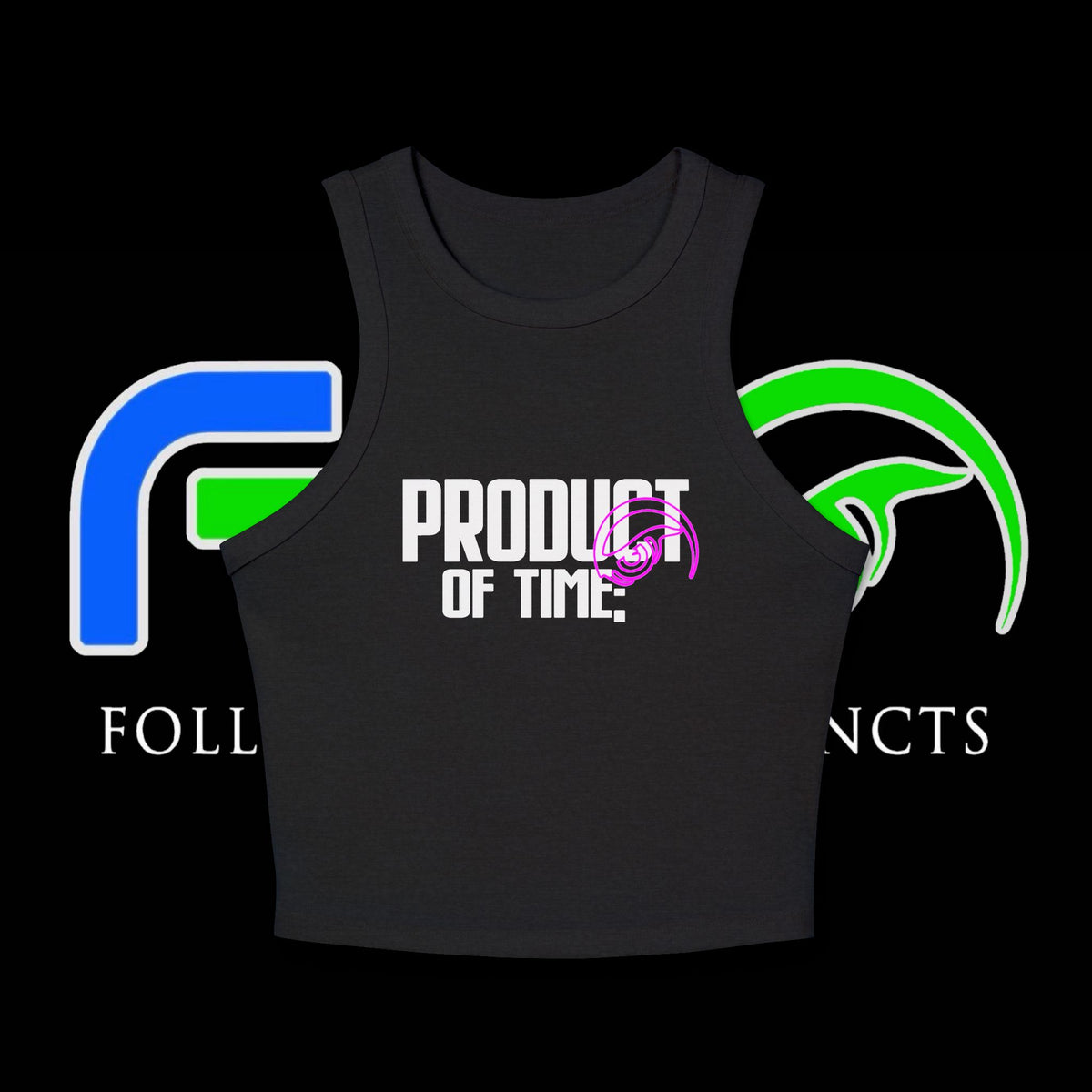 Product of Time Racer Crop Tank — Pink